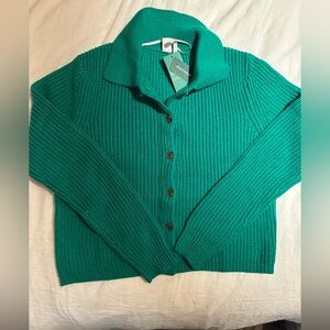 Simons Teal Button-Up Women's Cardigan
